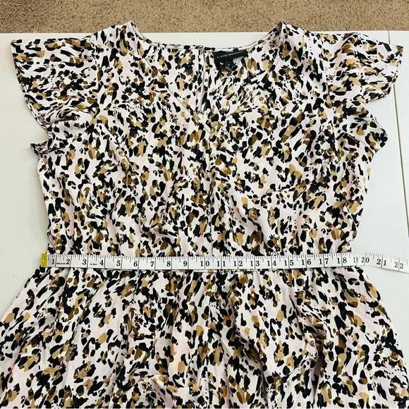 Lane Bryant Leopard Print Shark Hem Midi Dress 16 Pockets Occasional Vacay - Picture 10 of 12